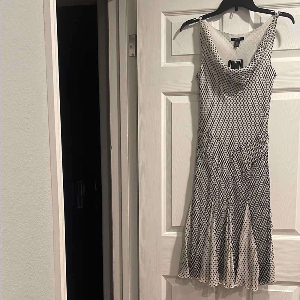 New White Pleated Tiered Midi Sundress